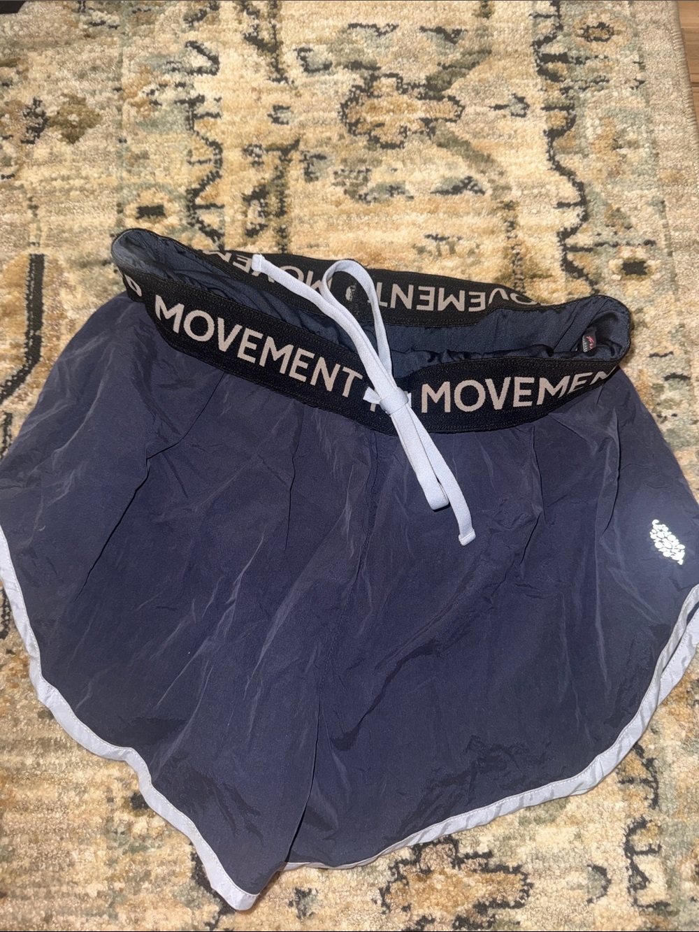 FP Movement by Free People Navy Athletic Shorts with White Trim
